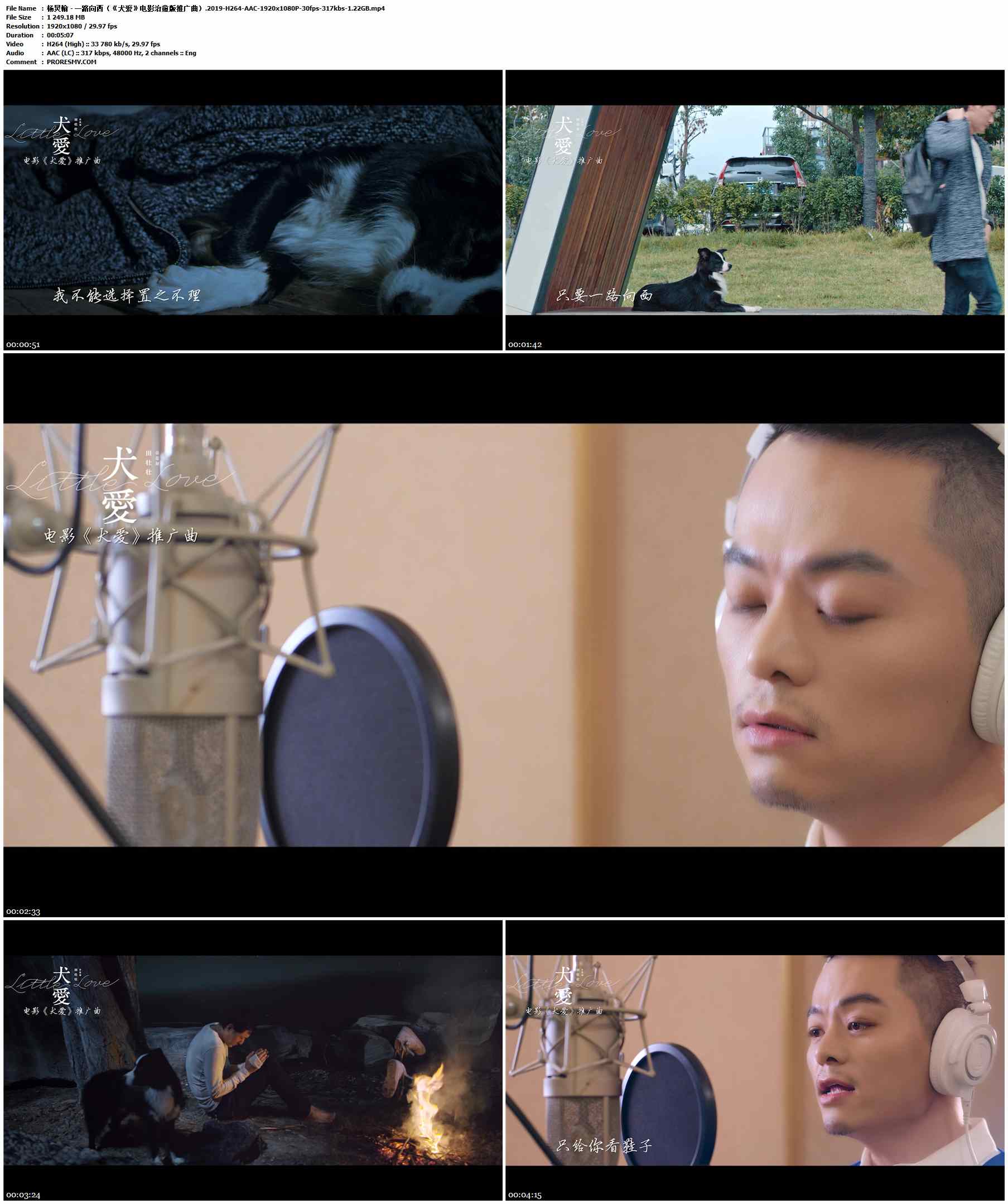 杨炅翰 - 一路向西（《犬爱》电影治愈版推广曲）.2019-H264-AAC-1920x1080P-30fps-317kbs-1.22GB官方MV_高清MV
